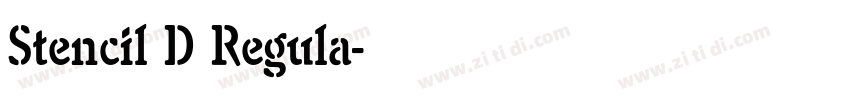 Stencil D Regula字体转换
